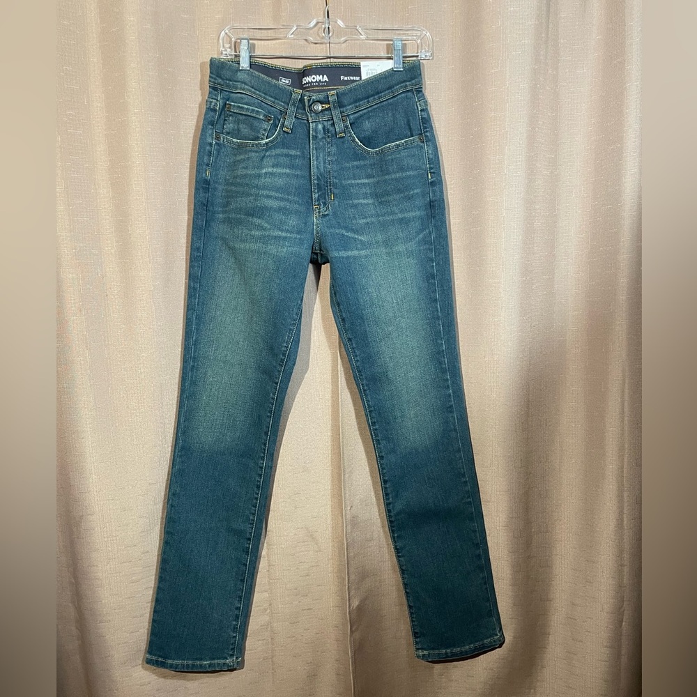 NWT Sonoma Men's 29 x 32 Blue Slim Straight Denim Jeans Flawless Pristine